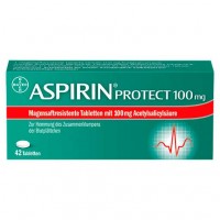 Таблетки Аспирина для сердца ASPIRIN Protect 100 mg magensaftres. Tabletten 42 шт Bayer